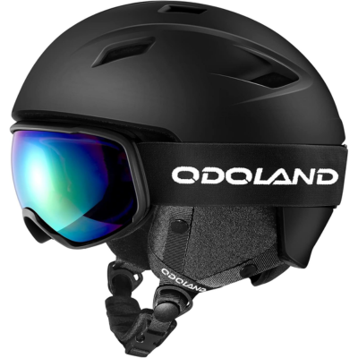 Odoland Ski Helmet and Goggles Set