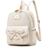 I IHAYNER Girls Bowknot Cute Leather Backpack Mini Backpack Purse for Women