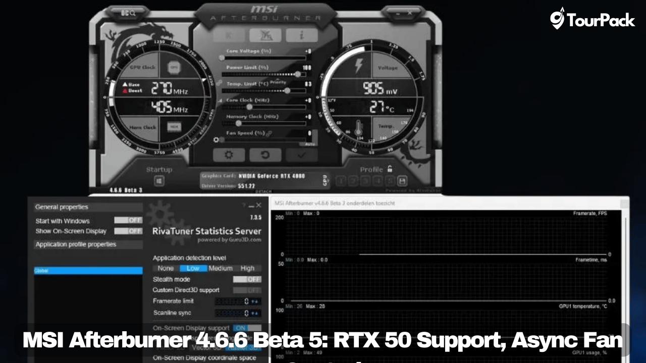 MSI Afterburner 4.6.6 Beta 5 RTX 50 Support, Async Fan Control