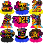 New Year Party Honeycomb Centerpieces 12Pcs
