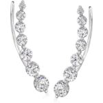 Ross-Simons 1.00 ct. t.w. Diamond Ear Climbers in 14kt White Gold