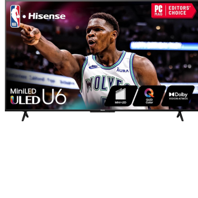  Hisense 55" Class U6 Series Mini-LED ULED 4K UHD Smart TV –