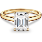 ISAAC WOLF Ring, 10k Gold, 3 Carat Moissanite