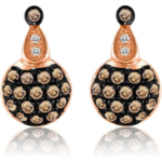 LE VIAN 13 Carat Chocolate Diamond Ladybug Stud Earrings for Women in 14k Rose Gold (BrownH-I, SI2-SI3, cttw) Push Back Studs by LeVian